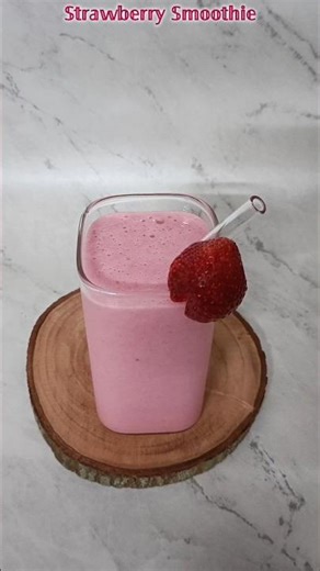 Strawberry Smoothie | Strawberry Oats Smoothie | Strawberry Milkshake