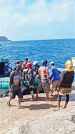 Insane Timing! Loading a Motorcycle onto a Boat in Big Waves #fish #ocean #sealife #ship #boat