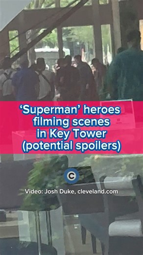 26K views · 131 reactions | Potential ‘Superman’ spoilers: David Corenswet (Superman), Nathan Fillion (Green Lantern), Edi Gathegi (Mister Terrific) and Isabela Merced (Hawkgirl) were in Key Tower (dressed as Stagg Enterprise) Monday. More: l.cleveland.com/bfhl21 Video: Josh Duke | cleveland.com | Facebook