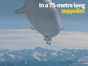 11K views · 58 reactions | Austrian skiers abseil from Zeppelin to ride down pristine alpine slopes  | Newsflare | Facebook