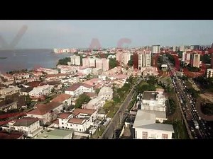 Aerial shot of congested Lagos traffic jam