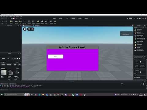 How to make a admin abuse panel in roblox studio