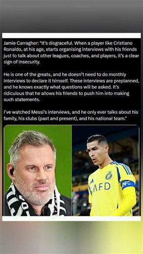🔥 CARRAGHER BLASTS RONALDO: "Disgraceful, Insecure Interviews With His Friends!" #football
