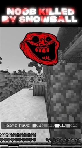 Minecraft Snowball Kill… No Weapons Used 😎❄️ #minecraft #shorts