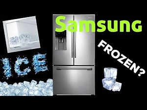 Samsung Fridge Ice Machine Freezing up. Easy FIX (MY ICE TRAY IS FULL AGAIN)