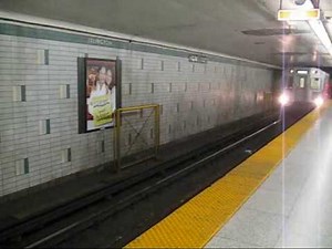 TTC - Toronto Transit Commission Can-Car Rail H6 Subway arriving at Islington Station