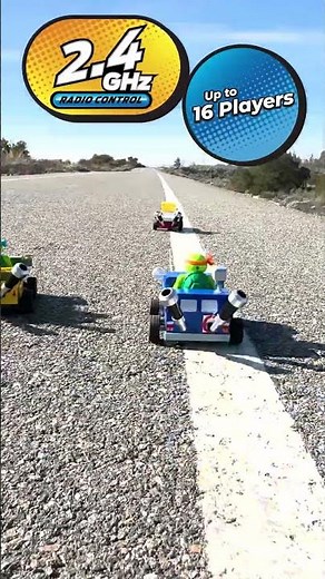Nickelodeon Kart Racers - An Epic R/C Battle! SpongeBob vs. TMNT (Leonardo and Michaelangelo).