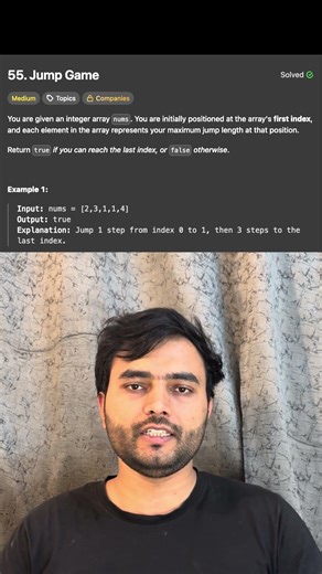 Day 21/365 - LeetCode QS 55. Jump Game