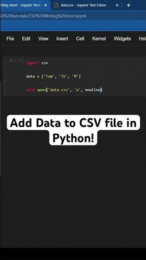 Add data to CSV file in Python! #shorts #python #programming #coding
