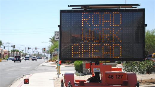 Roadwork closing lanes on Highway 111 in Indio this week