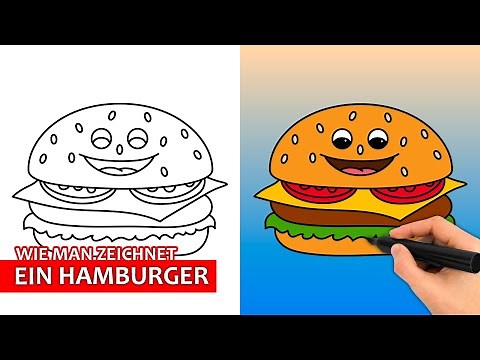 Wie Man Einen Burger Zeichnet (Einfaches Zeichentutorial)