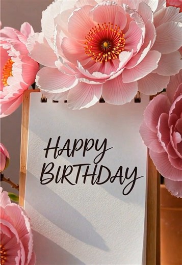 🌸 Happy Birthday! Blooming peonies just like your special day. Wishing you joy! 💕 #HappyBirthday #Peonies #greetingcard #aiart #birthdaysurprise