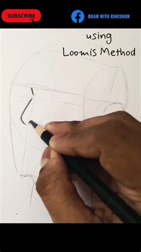 How to draw Human Face using LOOMIS METHOD #viral #drawing #loomismethod #art #viralshorts