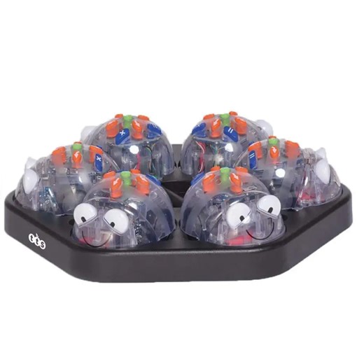 TTS Blue Bot Bluetooth Programmable Robot Class Pack - See & Say Version, 6 Robots with Free Docking Station & USB, STEM Coding, Programming & Early Learning for | Kids 3+