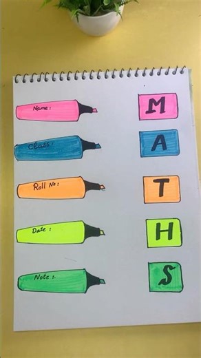 Creative Calligraphy Math Title Page Ideas 🔢🎨 #shorts #calligraphy #rizzucalligraphy