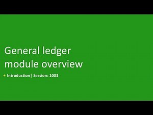 [Arabic] 1003 – General ledger module overview