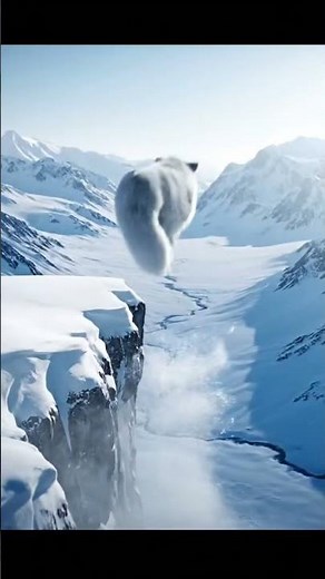 “AI Mountain Snow Wolf | Cinematic Arctic Wolf Walk in Snow | AI Nature Video #AISnowWolf #AIVideo