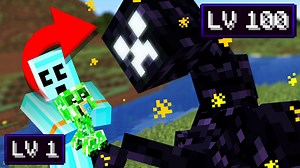 Taking On Level 100+ Minecraft Mobs with Just One Heart