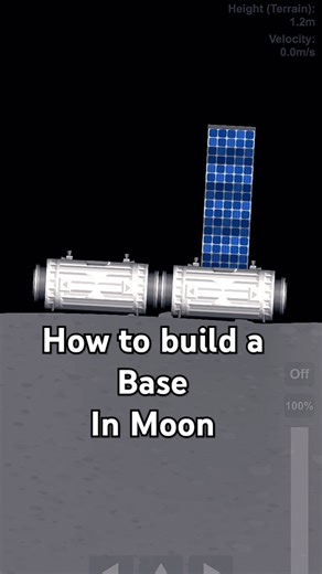How to build a base in Moon in Spaceflight simulator || #sfs #sfs2 #phonk #shorts