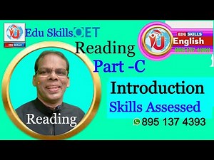 Edu Skills OET: Reading Part - C: Introduction: Reading Skills: OET Reading Skills:11-5-2023