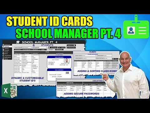Learn How To Create & Print Student ID Cards In Excel And Protect Passwords [School Manager Pt. 4]