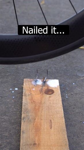 We love when the system works as intended! 😎 Tubeless road is not for everyone but when it comes to riding terrain that involves thorns, questionable pavement, or a bit of gravel - nothing beats it! Especially when you're using SILCA tubeless sealant! #roadtubeless #silcaultimatesealant #tubelesstires #performancebicycle | Performance Bicycle