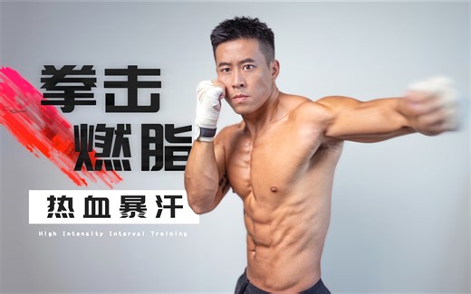 【暴汗燃脂】15分钟高效有氧拳击HIIT，不重复无跑跳，大体重福音