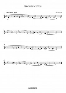 Greensleeves (Traditional) - Violin Sheet Music
