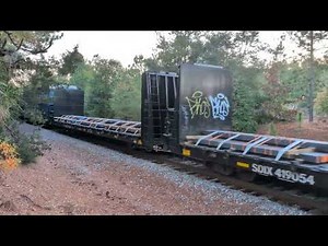 CSX 887 and CSX 4548 lead a short sized mixed freight train early Thursday morning 11/6/2025