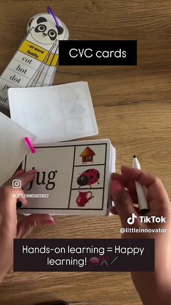 These CVC flashcards have truly been a game changer for us! 🙌✨ We’ve been exploring CVC (consonant-vowel-consonant) words lately, and to make it more fun and hands-on, I created these Read & Clip CVC cards. Each card comes with a picture to help with word recognition and build vocabulary — and it’s been working wonders! 🧠📚 Although we don’t use them daily, something incredible happened yesterday… Out of nowhere, my 3-year-old looked at me and said, “Mama… R-A-T… what’s that? Oh! Rat!” She rea