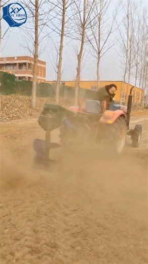 Powerful Tree Planting Auger in Action | Fast & Clean Digging #grainbinsilostiffenerproductionline