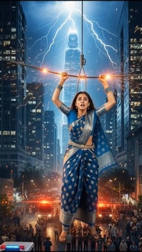 Gir Rahi Thi Zindagi 😭… City Night Me Ek Ladki Ne Helicopter Se Bacha Liya 😱 #ai #emotionalstory