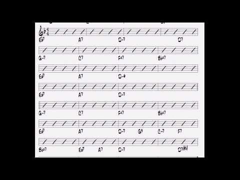 Autumn Leaves backing track in Dm