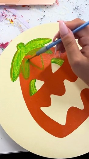 12K views · 374 reactions | I saw these iconic Pillsbury Halloween cookies in a grocery store and just knew how fun they’d be to paint on round canvases. This pair will be for sale on my next drop! ✨ | Brush Me Off | Facebook