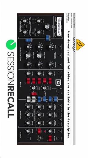 Behringer Model D - Easy Patches with Session Recall (Sound Demo) [Short 4] ‪@session-recall‬