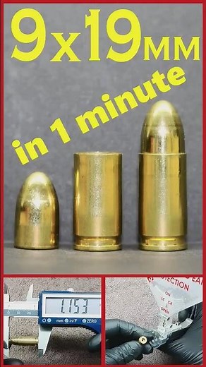 Reloading 9mm ammo in 1 minute - #reloading, #9mm, #leeprecision, #ammo, #shorts