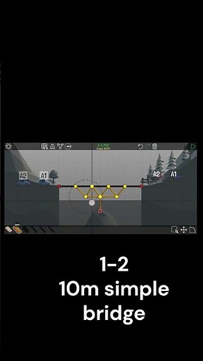 Poly bridge 1-2 | 10m simple bridge