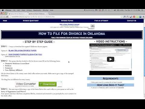 Free Oklahoma Divorce Papers and Forms