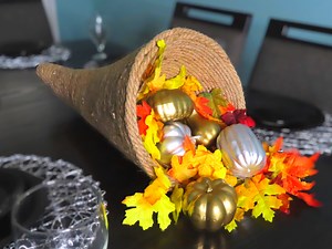 How to Make a Beautiful Cornucopia for Thanksgiving - DeAnn Creates