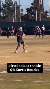 First look at #49ers rookie QB Kurtis Rourke at Niners practice via @mattblively | Thesfniners