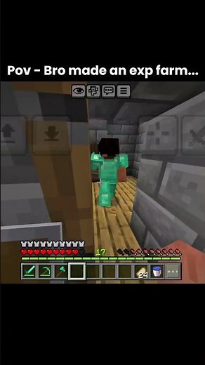 When My Bro Made XP Farm #minecraft #gaming