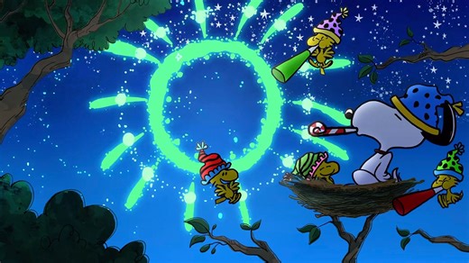 【Apple TV 4K】tvOS 18.2 以上史努比屏保录影：跨年倒计时篇