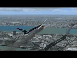 Simulation of flight 1549 US Airways crashed in the Hudson