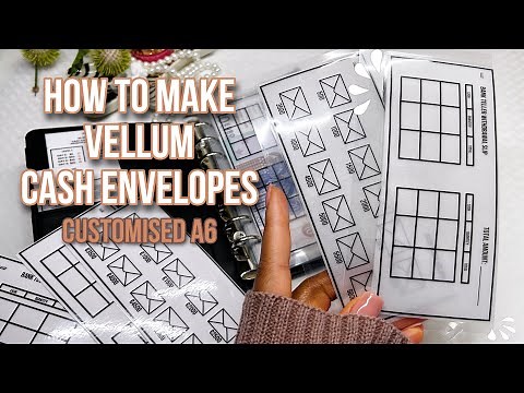 How To Make Vellum Cash Envelopes Tutorial + Easy Savings Challenges Ideas using Canva Pro