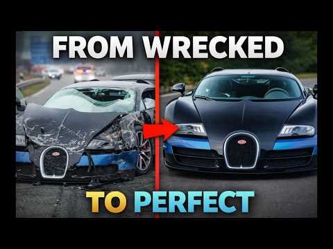 Highway Crash Bugatti Veyron Front-End Reconstruction | How Do You Fix a Destroyed Bugatti Veyron?