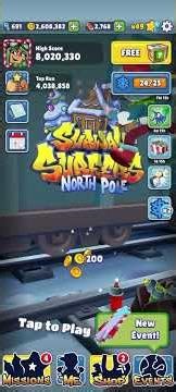 I got candy cane frame in #subwaysurfers #cristmas #fyp