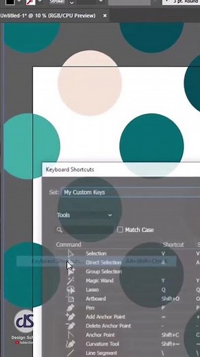 How to create crop short key in illustrator