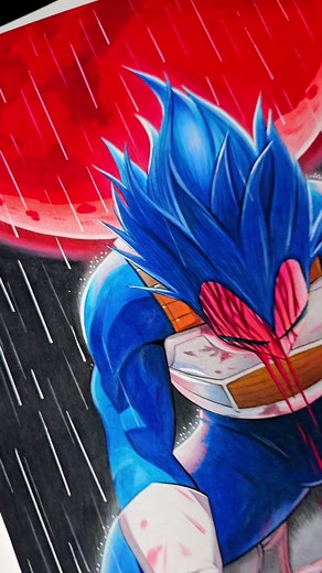 Vegeta Super Saiyan Blue Evolution Drawing | Art Fanart