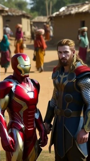 Ironman vs thor 🔥 epic fight begins! #ai #marvel #avengers #ironman #thor #youtubeshorts #viral