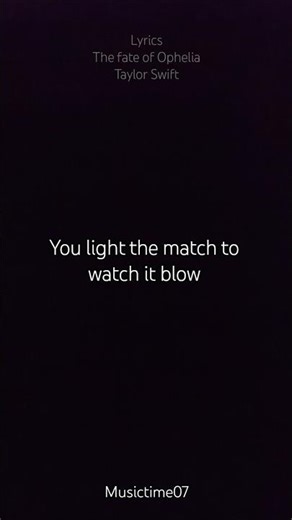 Taylor Swift - The Fate of Ophelia (Lyrics Video)